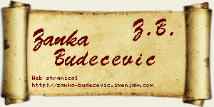 Žanka Budečević vizit kartica